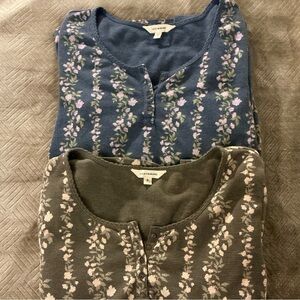 Lucky Brand Henley Tops Lucky Brand Floral Henley Shirts Lucky Brand Thermals